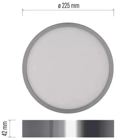 LED Mennyezeti lámpa LED/21W/230V 3000/3500/4000K átm. 22,5 cm króm