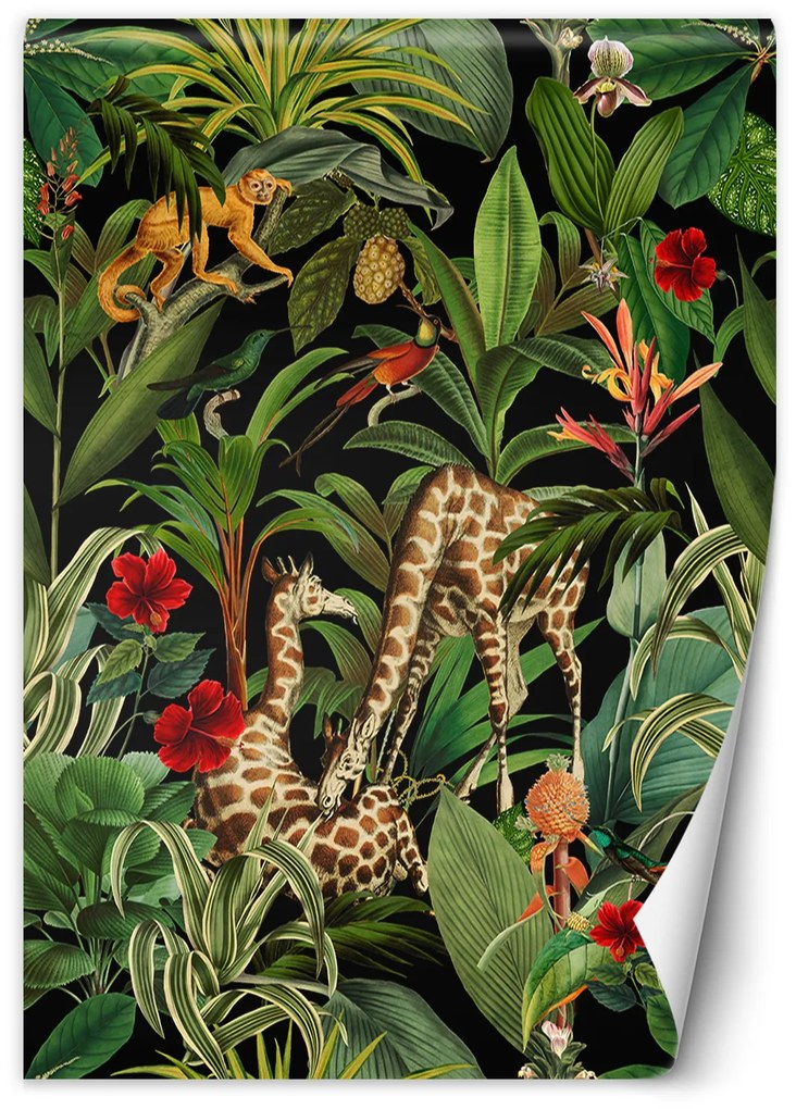 Gario Fotótapéta Állatok a zöld levelek hátterében - Andrea Haase Anyag: Vlies, Méret: 150 x 210 cm