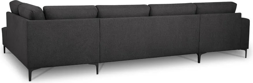 Antracitszürke zsenília sarokkanapé (jobb oldali-U alakú) Fabian – Scandic