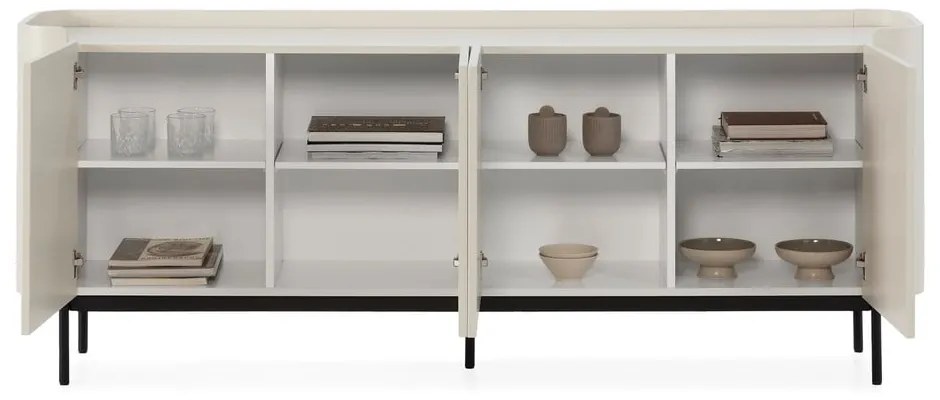 Krémszínű komód 200x80x40 cm Willa – MOME