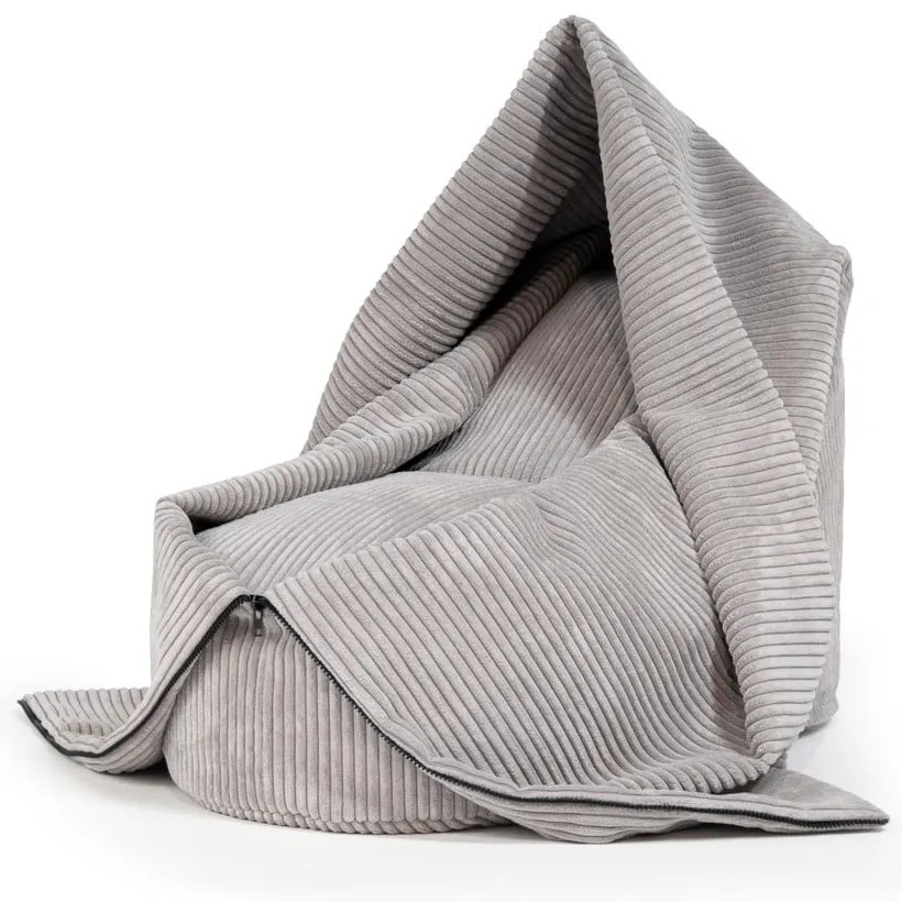 Zöld kordbársony gyerek babzsákfotel Cocoon 80 – SLOWDOWN