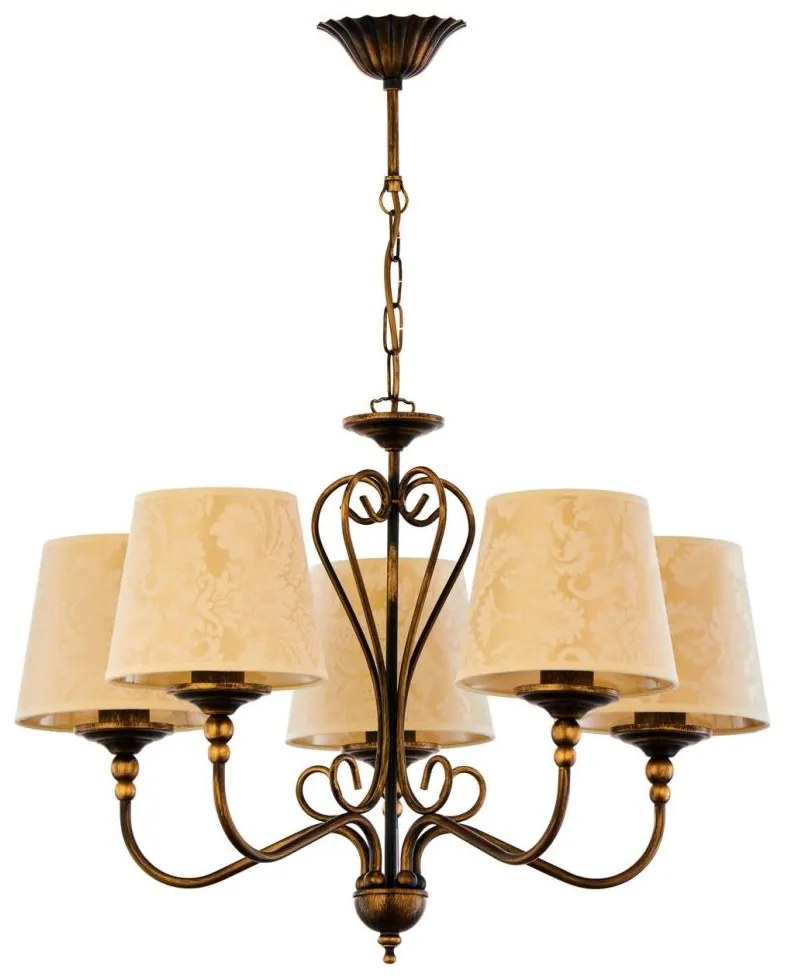 Jupiter 1751 - Csillár láncon SOFIA 5xE27/60W/230V