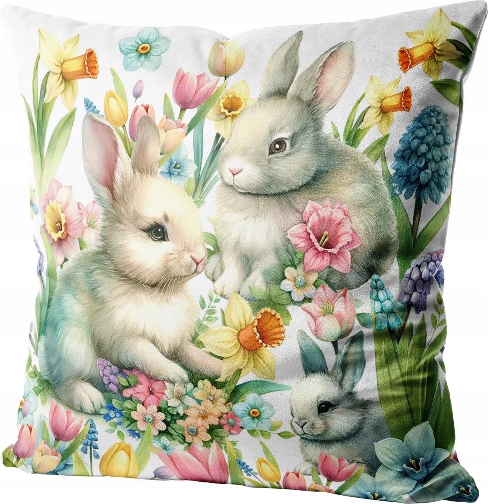 Húsvéti Velúr Dekoratív Párnahuzat 45x45 Húsvét 0384