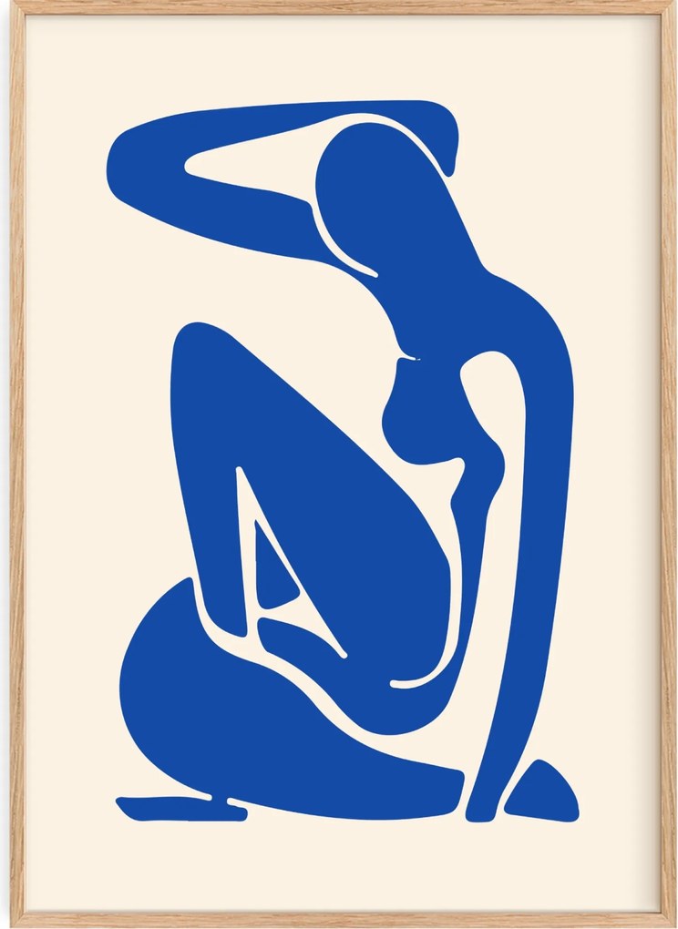 Poszter 50x70 Henri Matisse Papiers Découpés Párizs 1948 Blue Nude II 1952