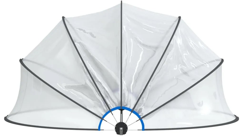 Kerek PVC medencekupola 406x203 cm