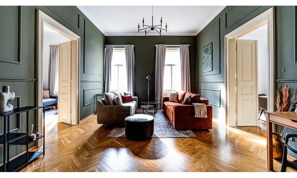 Narancssárgás barna kinyitható kanapé Emile - Bobochic Paris