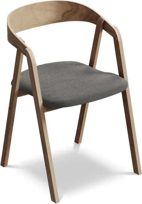 Szürke tömörfa étkezőfotel Erika – Makamii