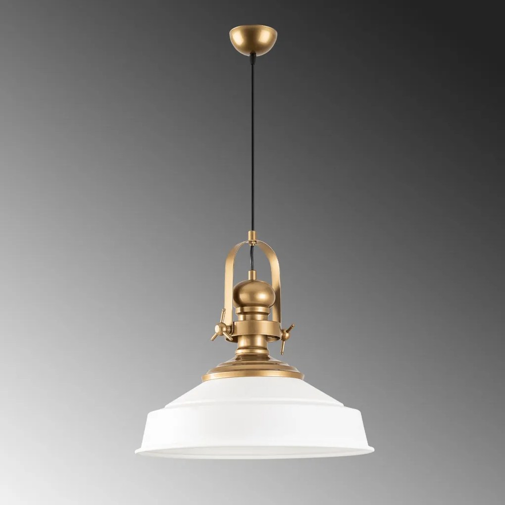 Craft 13982 fehér fém függőlámpa, Ø41 cm