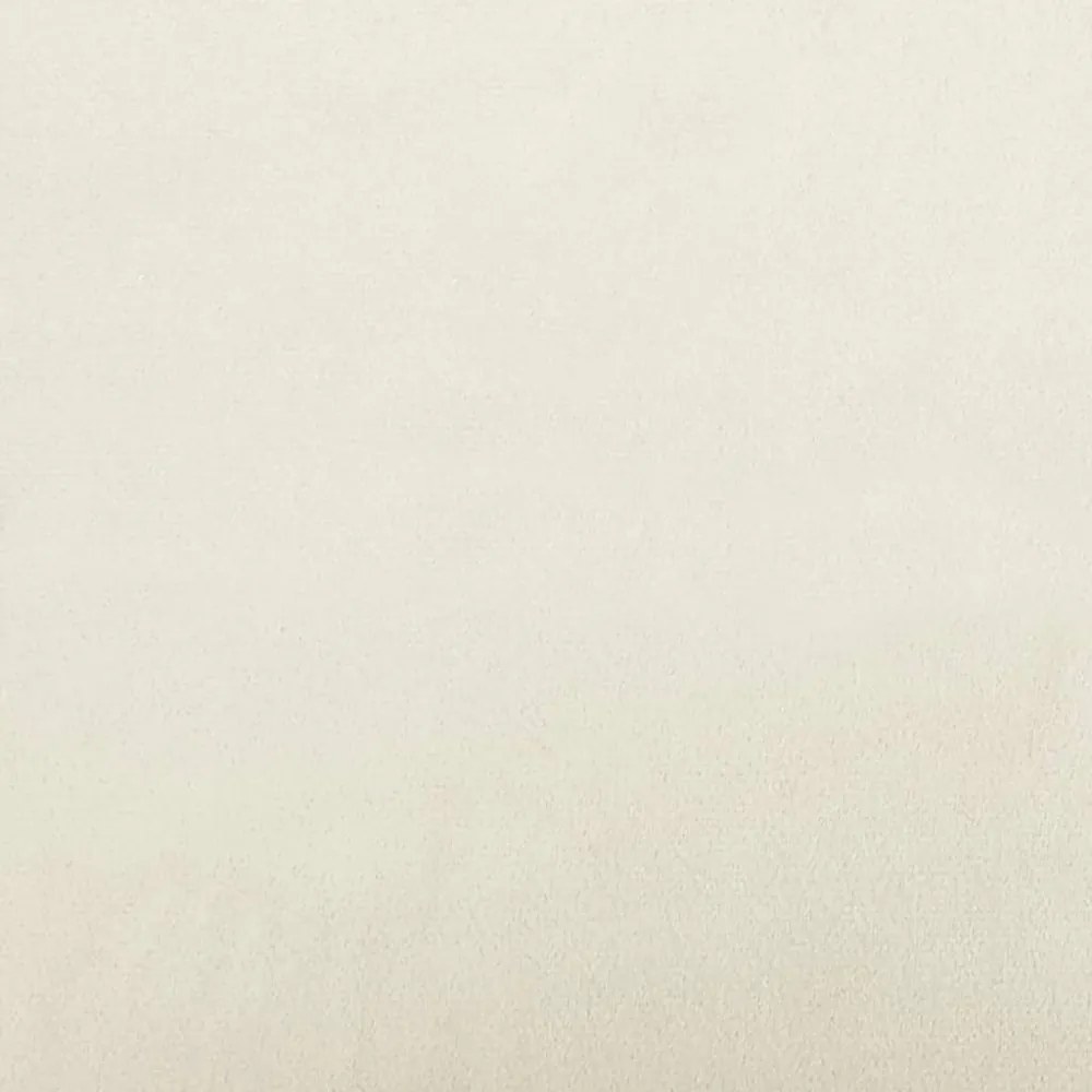 vidaXL krémszínű bársonypad 110 x 76 x 80 cm