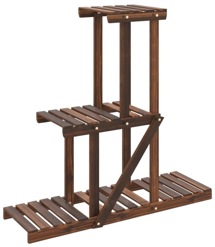 tömör fenyőfa virágtartó állvány 81 x 25 x 75,5 cm