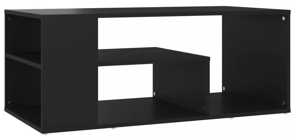 fekete szerelt fa dohányzóasztal 100 x 50 x 40 cm