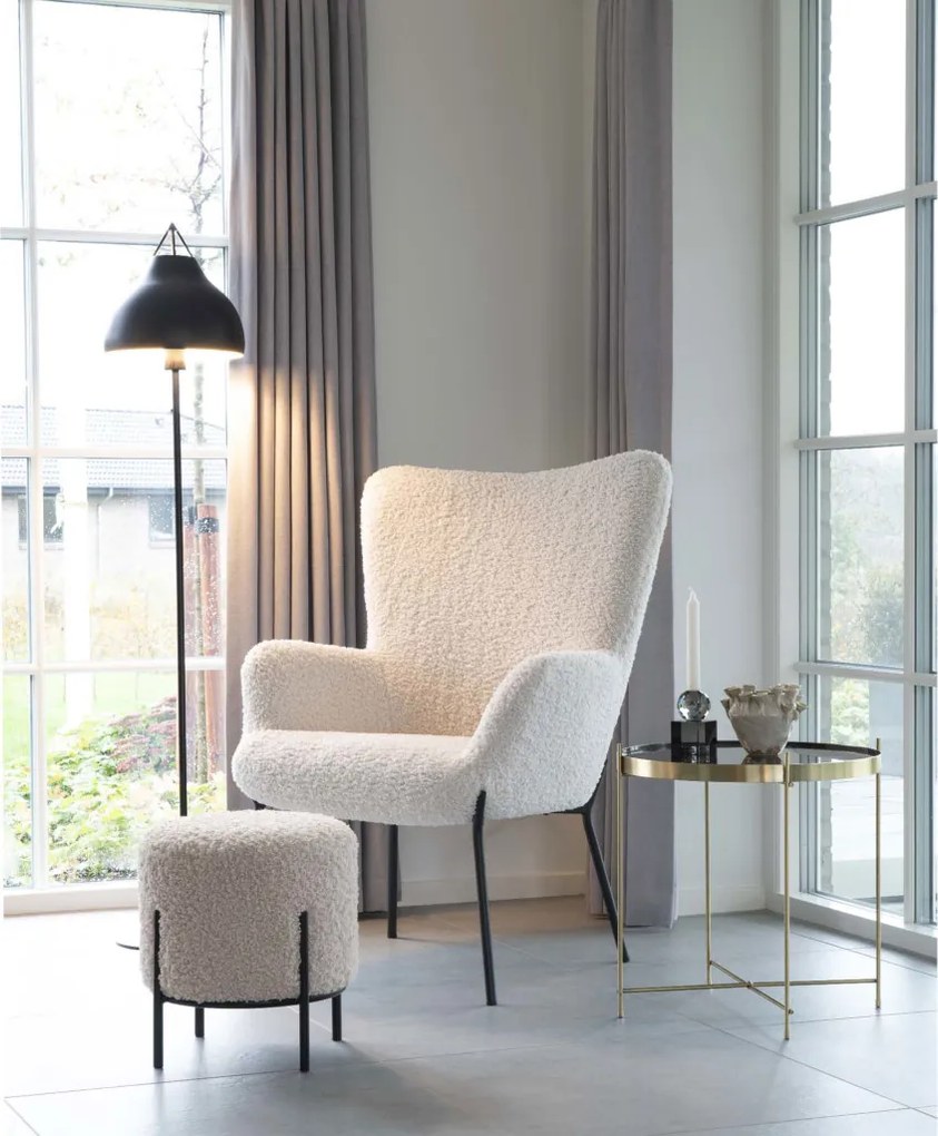 Alford puff, teddy puff, fehér, fekete lábakkal