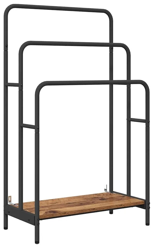 Ruhaszárító polcokkal Régi fa 60 x 30 x 100.5 cm Faanyag