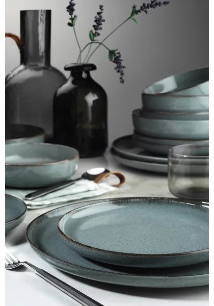 16 részes szürke porcelán étkészlet