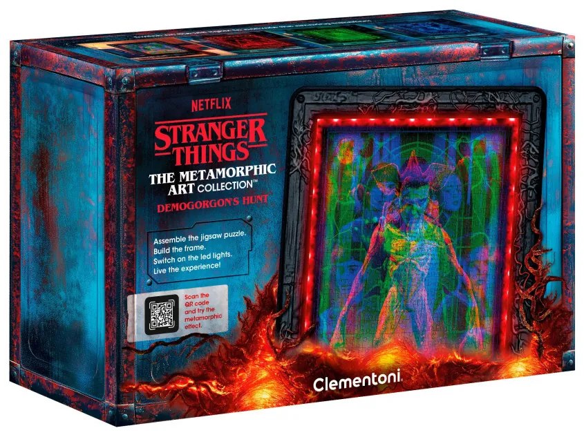 Stranger Things The Demogorgon 520 db-os puzzle LED-es keretben Clementoni
