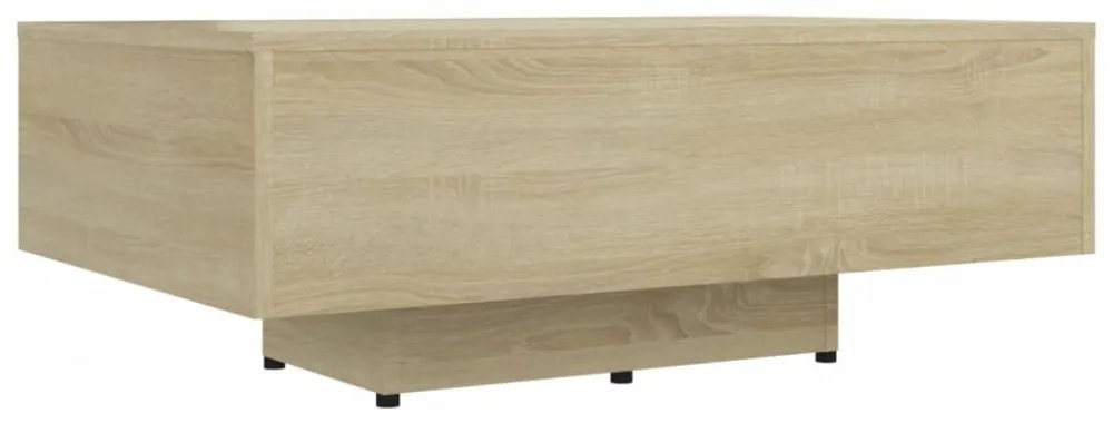 sonoma tölgy színű szerelt fa dohányzóasztal 80 x 55 x 31 cm