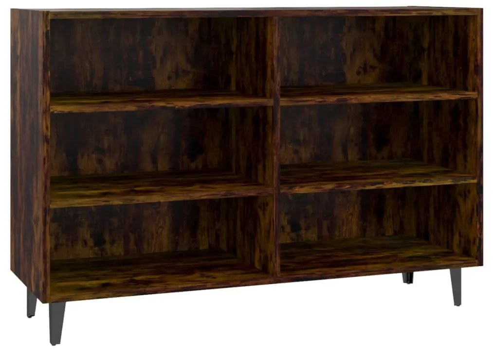 Füstös tölgyszínű szerelt fa tálalószekrény 103,5 x 35 x 70 cm