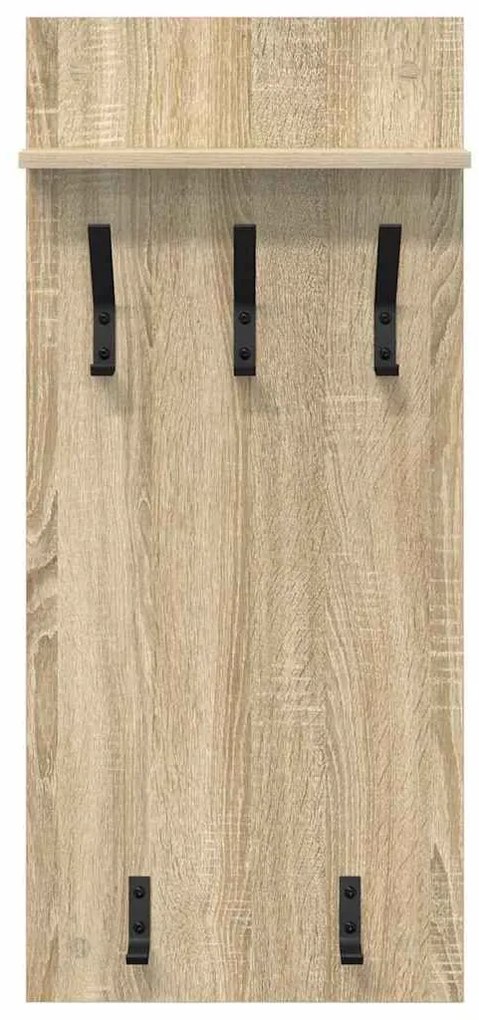 Fali Kabáthorog polcokkal sonoma tölgy 90 x 40 x 10 cm Faanyag
