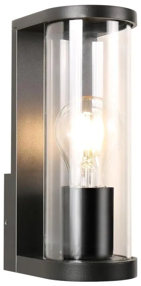 Zuma Line SJ15111- Kültéri fali lámpa TWILIGHT 1xE27/60W/230V IP44 fekete