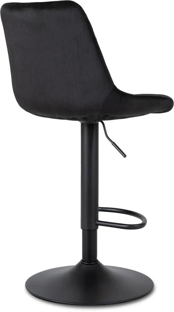 ARCOS 2 bárszék, fekete, velúr