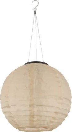 Globo 339700S Solar függőlámpa műanyag homokszínű matt, rozsdamentes acél, műanyag homokszínű, kábel PVC fehér, csúszókapcsoló, IP44, ø: 300mm, M: 550mm, tartozék: LED 0.5W 3V, 2700K