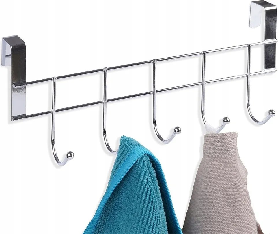 Ajtó Akasztó Ruhaakasztó Törölköző Fúrás Nélkül Fém