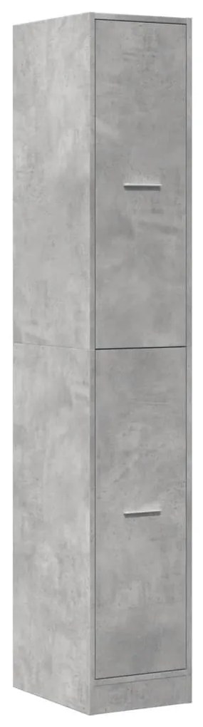 betonszürke szerelt fa patikaszekrény 30 x 41 x 174,5 cm