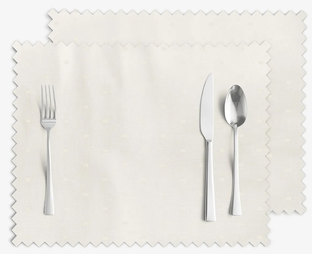 Goldea ünnepi teflonos reggeliző alátét - tej színű alapon fényes négyzetek - 2db 30 x 40 cm