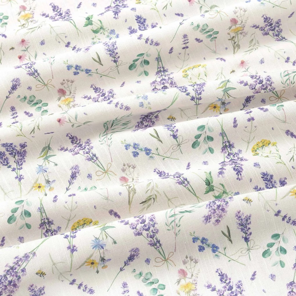 Goldea kör alakú dekoratív terítő valencia - levendulás kert Ø 110 cm