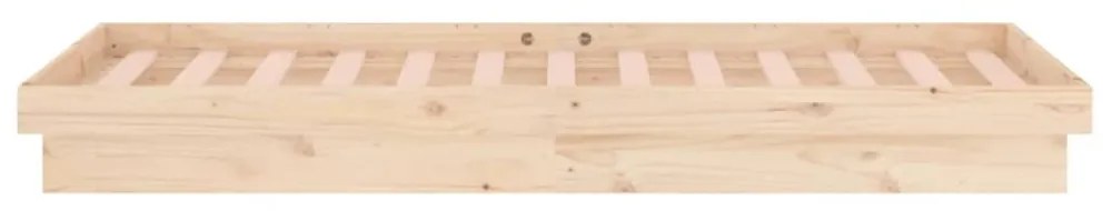 tömör fa ágykeret LED-világítással 90 x 200 cm