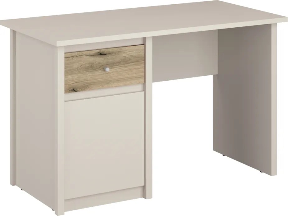 Univerzális PC-asztal, kasmír/evoke tölgy, KAROS 1D1S/120