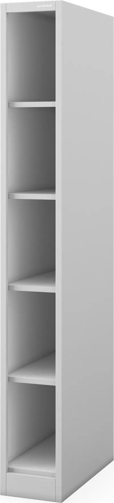 Keskeny fém irattároló polc dokumentumokhoz szürke: TIM 250 x 1850 x 600 mm