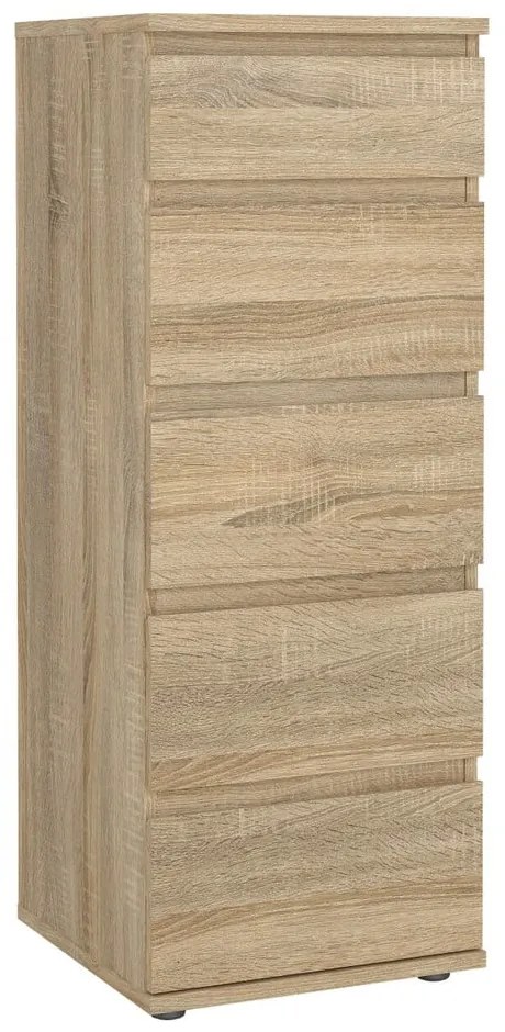 Natúr színű magas komód tölgyfa dekorral 40x107 cm Nova – Tvilum