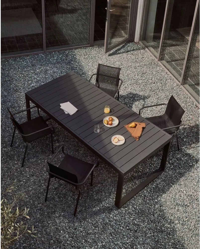 Fém kerti étkezőasztal 100.5x220 cm Galdana – Kave Home