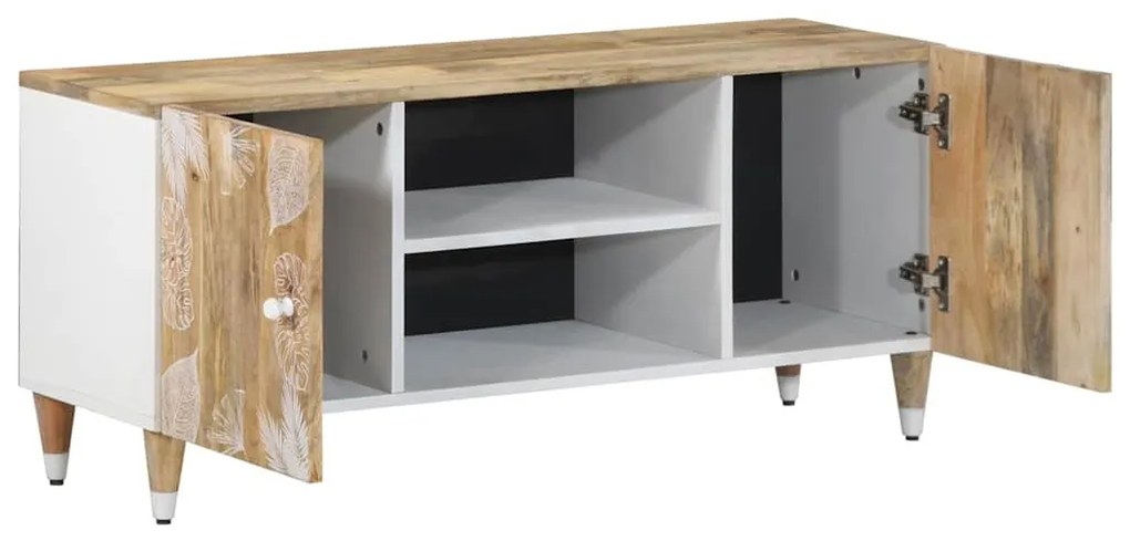 tömör mangófa TV-szekrény 105x33,5x46 cm