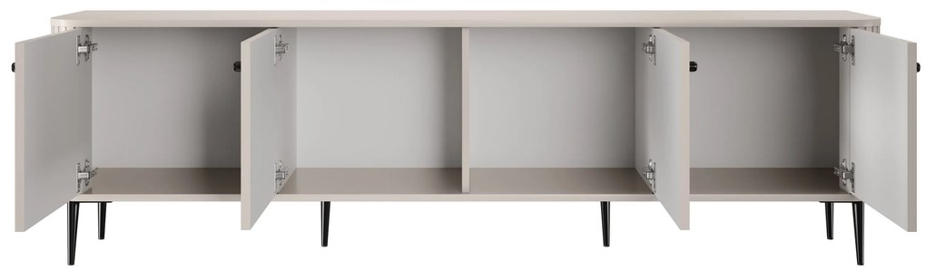 Vesper 4D TV szekrény 187 cm - kasmír / fekete lábak