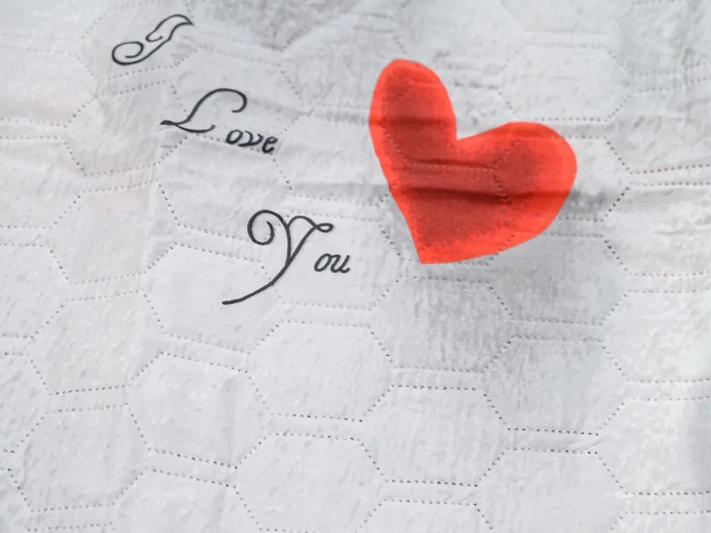 Ágytakaró HEARTIZIA HEXAGON világosszürke Méret: 170 x 210 cm