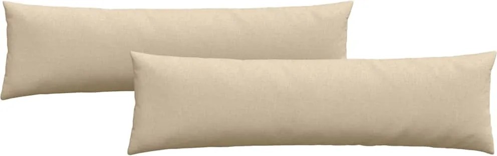 vidaXL Kanapé párnák 2 pcs Krém 145 x 40 cm szövet