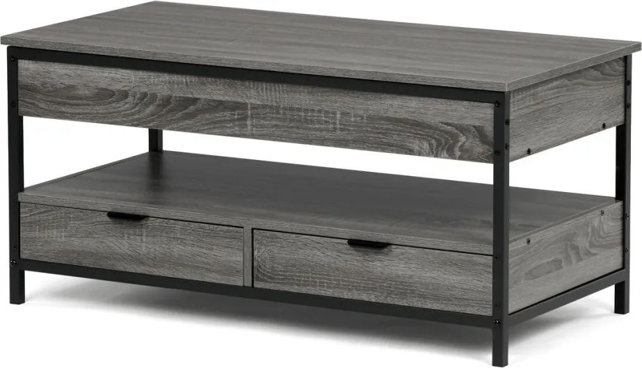 CT-I1201 szürke tölgy MDF dohányzóasztal 100 × 50 × 48 cm