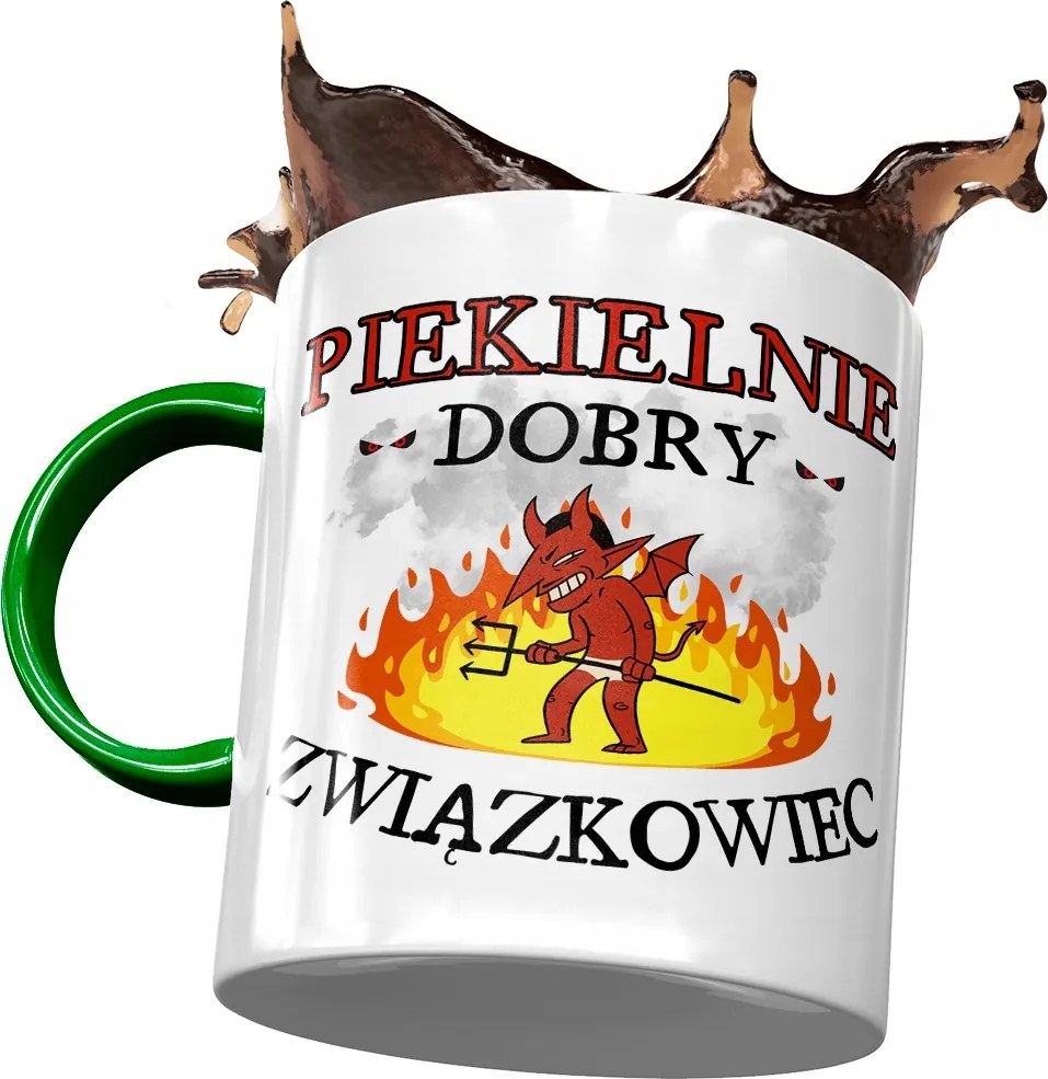 Zöld szakszervezeti bögre Pokolian Jó Ajándék Nyomtatott Fotóval