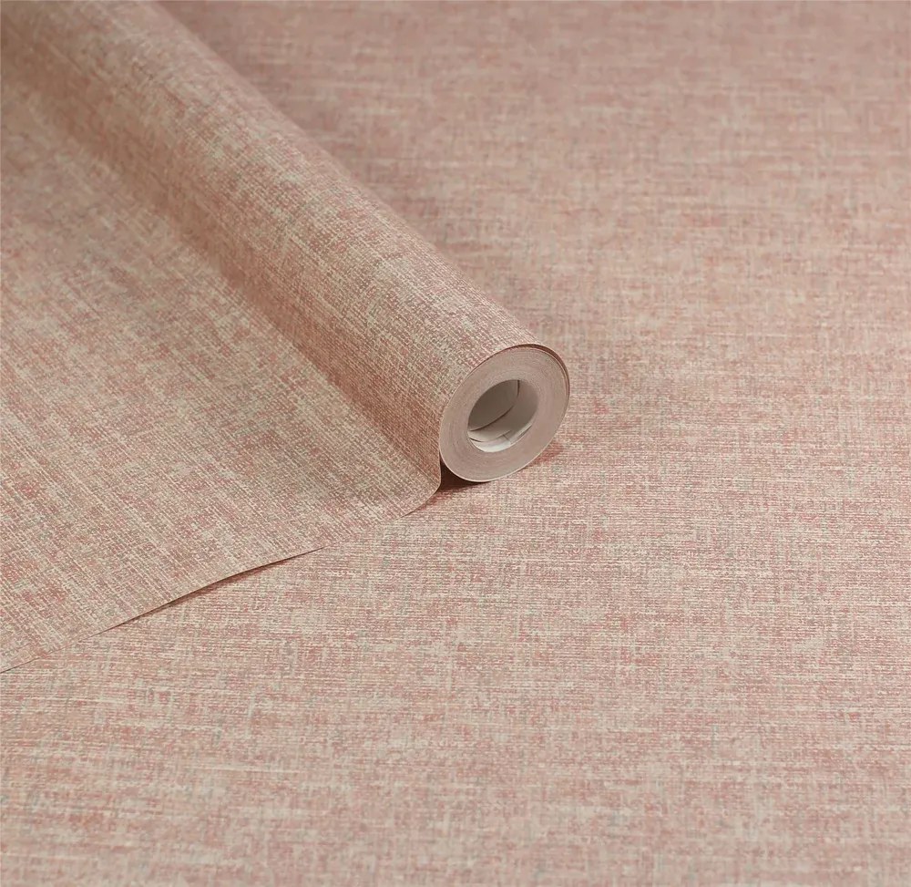 Esselle Home A La Mode Artisan Weave mályva-rózsaszín egyszínű szövet hatású vlies tapéta – 100010EH