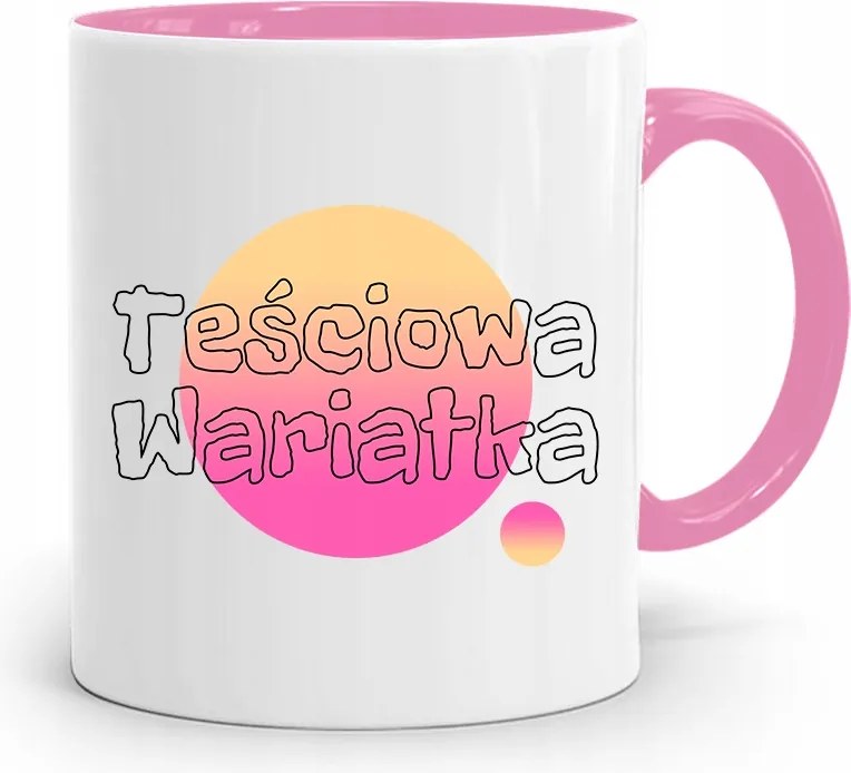 Rózsaszín Bögre Ajándék Anyósnak, fényképes nyomattal