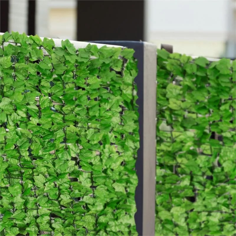 Fency Bright Ivy, világoszöld, borostyán, kerítés, védelmet nyújt a kíváncsi tekintetekkel és a széllel szemben, 300 x 100 cm