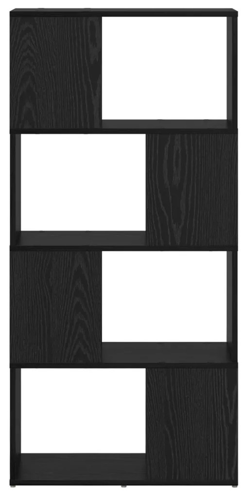 könyvespolc Fekete tölgy Szerelt fa 60 x 24 x 124 cm