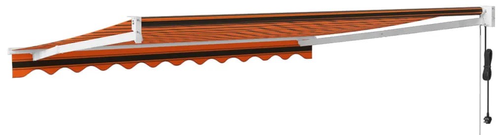 narancssárga-barna automata behúzható napellenző 3 x 2,5 m