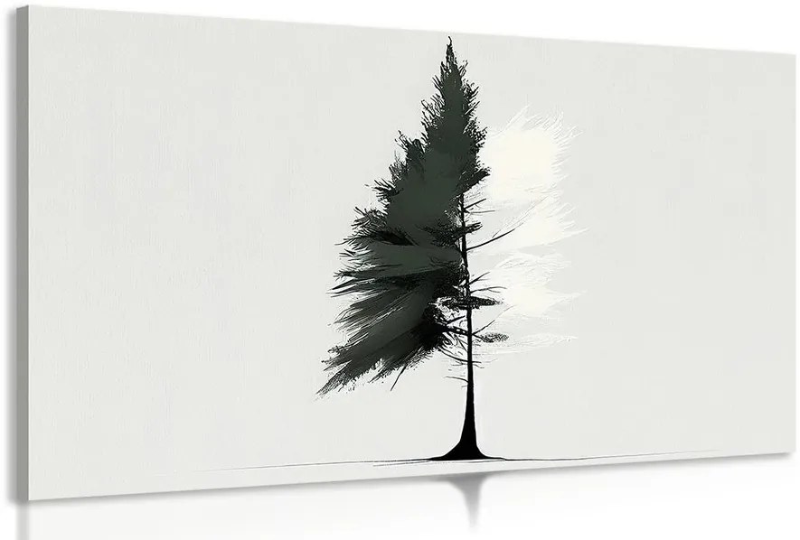 Kép minimalista tűlevelű fa