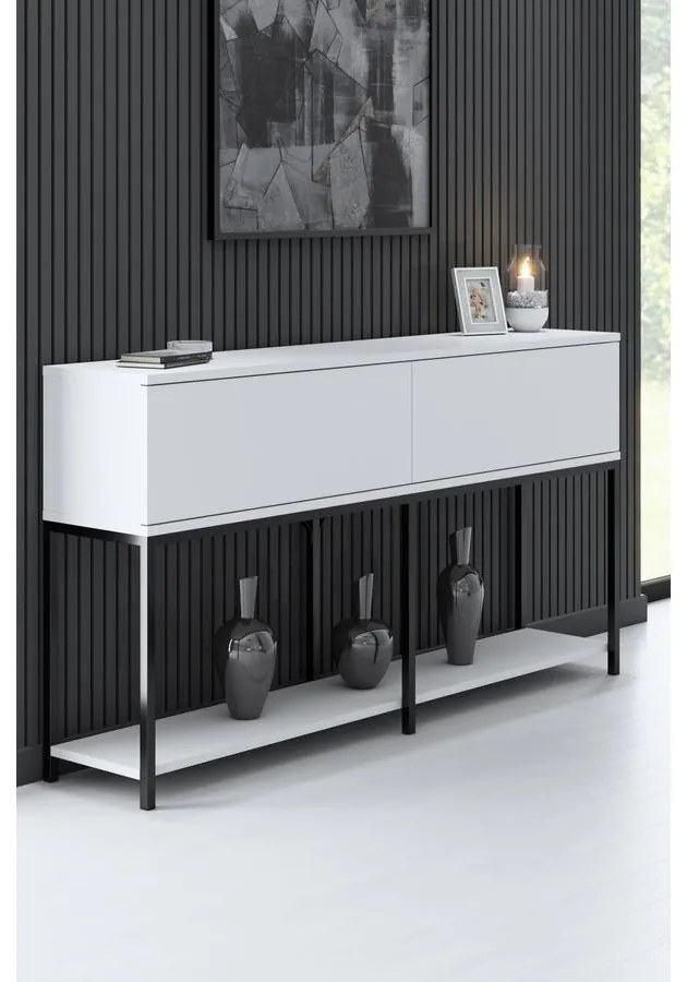 Konzolasztal Lord - Black, White