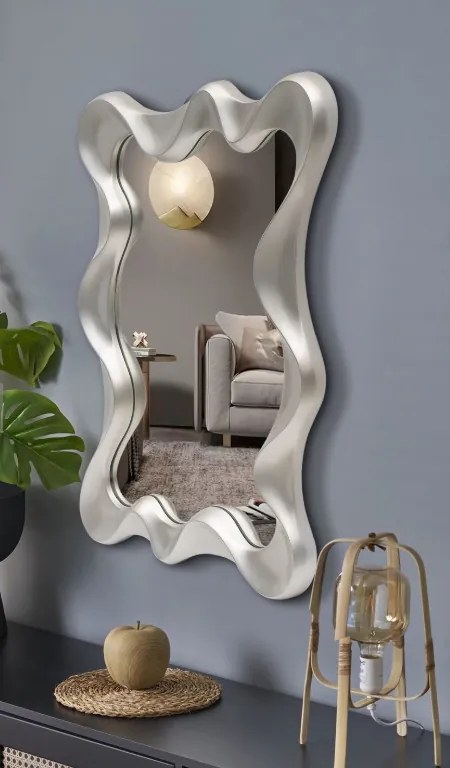 Deco falitükör antik ezüst