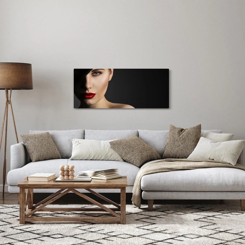 Kép - kalapos nő portréja (120x50 cm)