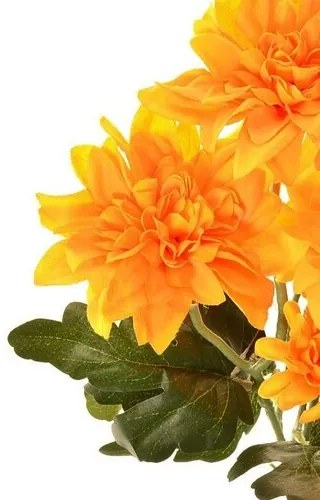 Művirág Dahlia sárga, 54 cm
